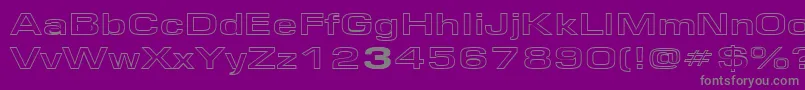 Шрифт EurosewidehollowRegular – серые шрифты на фиолетовом фоне