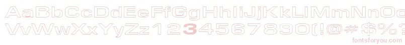 EurosewidehollowRegular Font – Pink Fonts on White Background