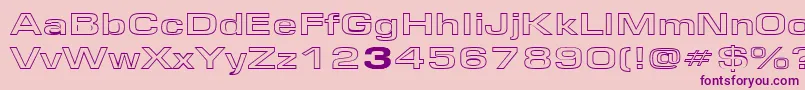 Шрифт EurosewidehollowRegular – фиолетовые шрифты на розовом фоне