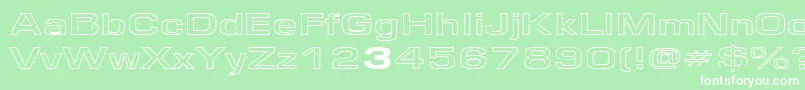 EurosewidehollowRegular Font – White Fonts on Green Background