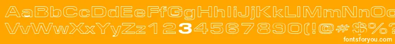 EurosewidehollowRegular Font – White Fonts on Orange Background