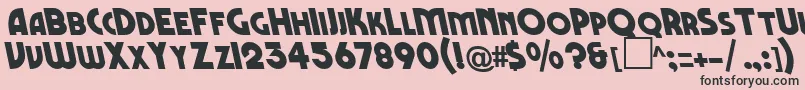 BackslideBold Font – Black Fonts on Pink Background