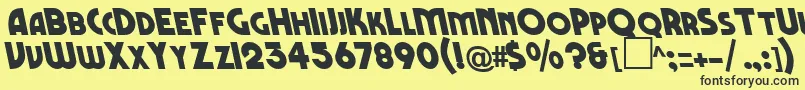 BackslideBold Font – Black Fonts on Yellow Background