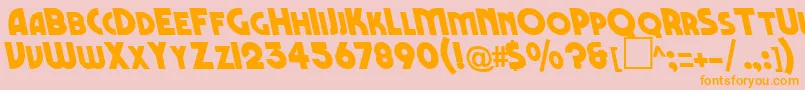 BackslideBold Font – Orange Fonts on Pink Background