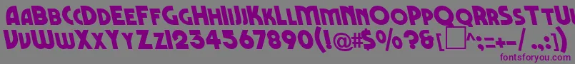 BackslideBold Font – Purple Fonts on Gray Background