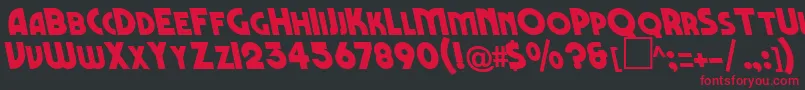 BackslideBold Font – Red Fonts on Black Background