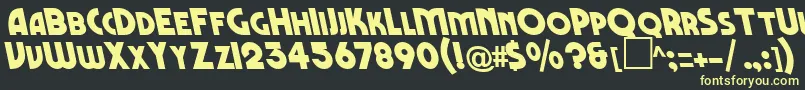 BackslideBold Font – Yellow Fonts on Black Background