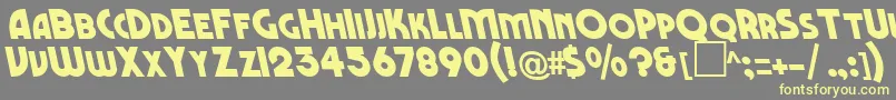 BackslideBold Font – Yellow Fonts on Gray Background