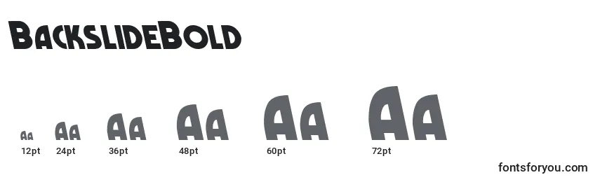 BackslideBold Font Sizes
