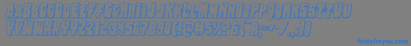Bogbeast3Dital Font – Blue Fonts on Gray Background