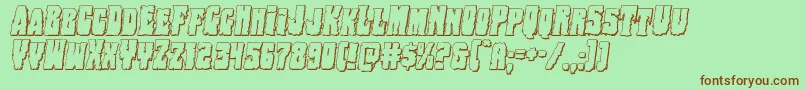 Bogbeast3Dital Font – Brown Fonts on Green Background