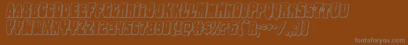 Шрифт Bogbeast3Dital – серые шрифты на коричневом фоне
