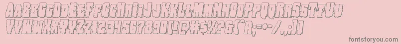 Bogbeast3Dital Font – Gray Fonts on Pink Background