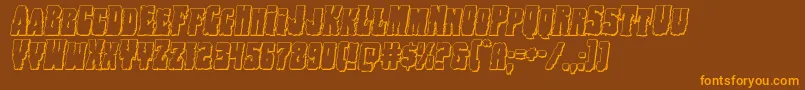 Bogbeast3Dital Font – Orange Fonts on Brown Background