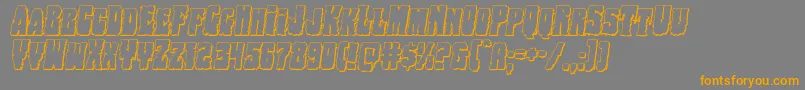 Bogbeast3Dital Font – Orange Fonts on Gray Background