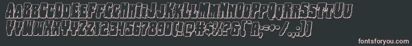 Шрифт Bogbeast3Dital – розовые шрифты на чёрном фоне