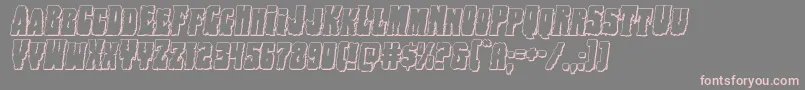 Bogbeast3Dital-fontti – vaaleanpunaiset fontit harmaalla taustalla