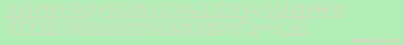 Bogbeast3Dital Font – Pink Fonts on Green Background