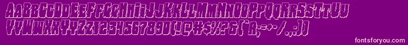 フォントBogbeast3Dital – 紫の背景にピンクのフォント