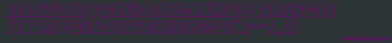 Bogbeast3Dital-fontti – violetit fontit mustalla taustalla