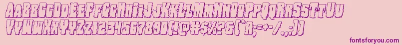 Bogbeast3Dital Font – Purple Fonts on Pink Background
