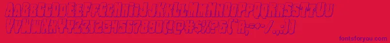 Bogbeast3Dital Font – Purple Fonts on Red Background