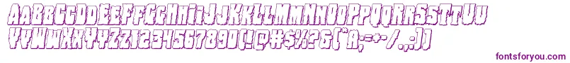 Bogbeast3Dital-fontti – violetit fontit valkoisella taustalla