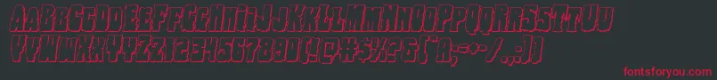 Bogbeast3Dital Font – Red Fonts on Black Background