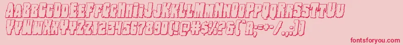 Bogbeast3Dital Font – Red Fonts on Pink Background