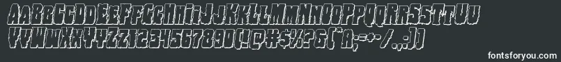 Шрифт Bogbeast3Dital – белые шрифты на чёрном фоне
