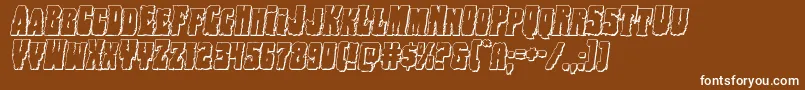 Bogbeast3Dital Font – White Fonts on Brown Background