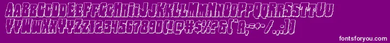 フォントBogbeast3Dital – 紫の背景に白い文字