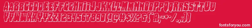 Bogbeast3Dital Font – White Fonts on Red Background