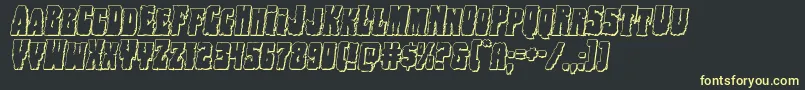 Bogbeast3Dital Font – Yellow Fonts on Black Background