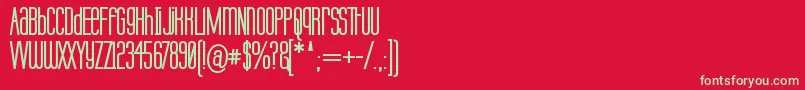 Шрифт Labtopub – зелёные шрифты на красном фоне