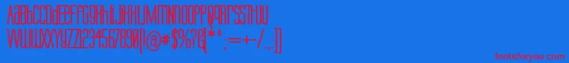 Labtopub Font – Red Fonts on Blue Background