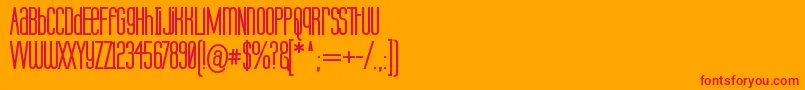 Labtopub Font – Red Fonts on Orange Background