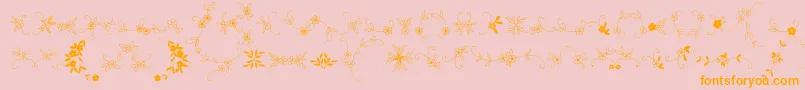 Saiba mais sobre a fonte MeninaGraciosaOrnamentsTwo Fonte MeninaGraciosaOrnamentsTwo – fontes laranjas em um fundo rosa