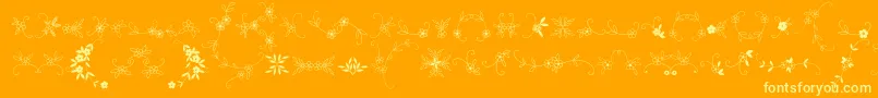 MeninaGraciosaOrnamentsTwo Font – Yellow Fonts on Orange Background