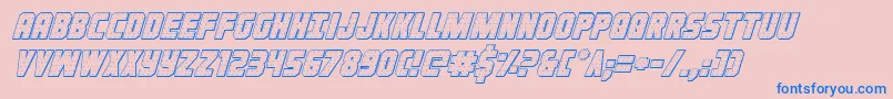 Ironforge3Dital Font – Blue Fonts on Pink Background