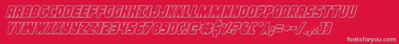 Ironforge3Dital Font – Pink Fonts on Red Background