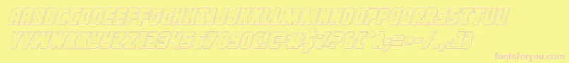 Ironforge3Dital Font – Pink Fonts on Yellow Background