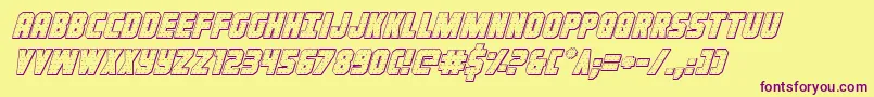 Ironforge3Dital Font – Purple Fonts on Yellow Background