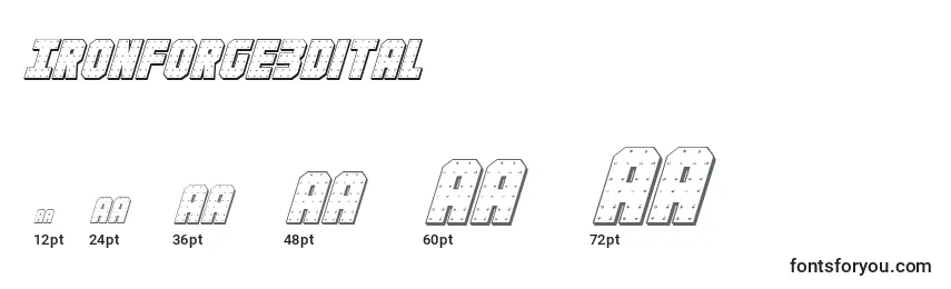 Ironforge3Dital Font Sizes