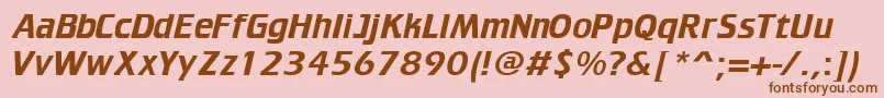 Trekker Font – Brown Fonts on Pink Background