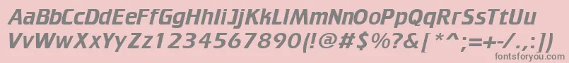 Trekker Font – Gray Fonts on Pink Background
