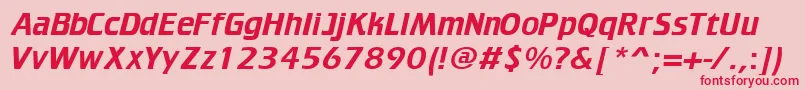 Trekker Font – Red Fonts on Pink Background