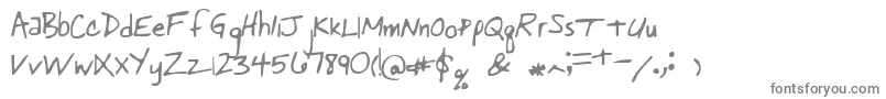 Шрифт Pastorswrit – серые шрифты на белом фоне