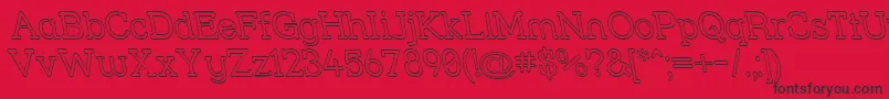 Strslour Font – Black Fonts on Red Background