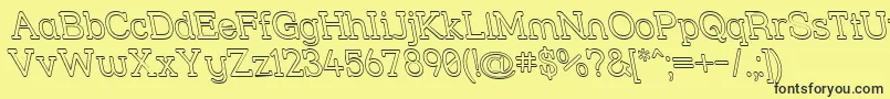 Strslour Font – Black Fonts on Yellow Background